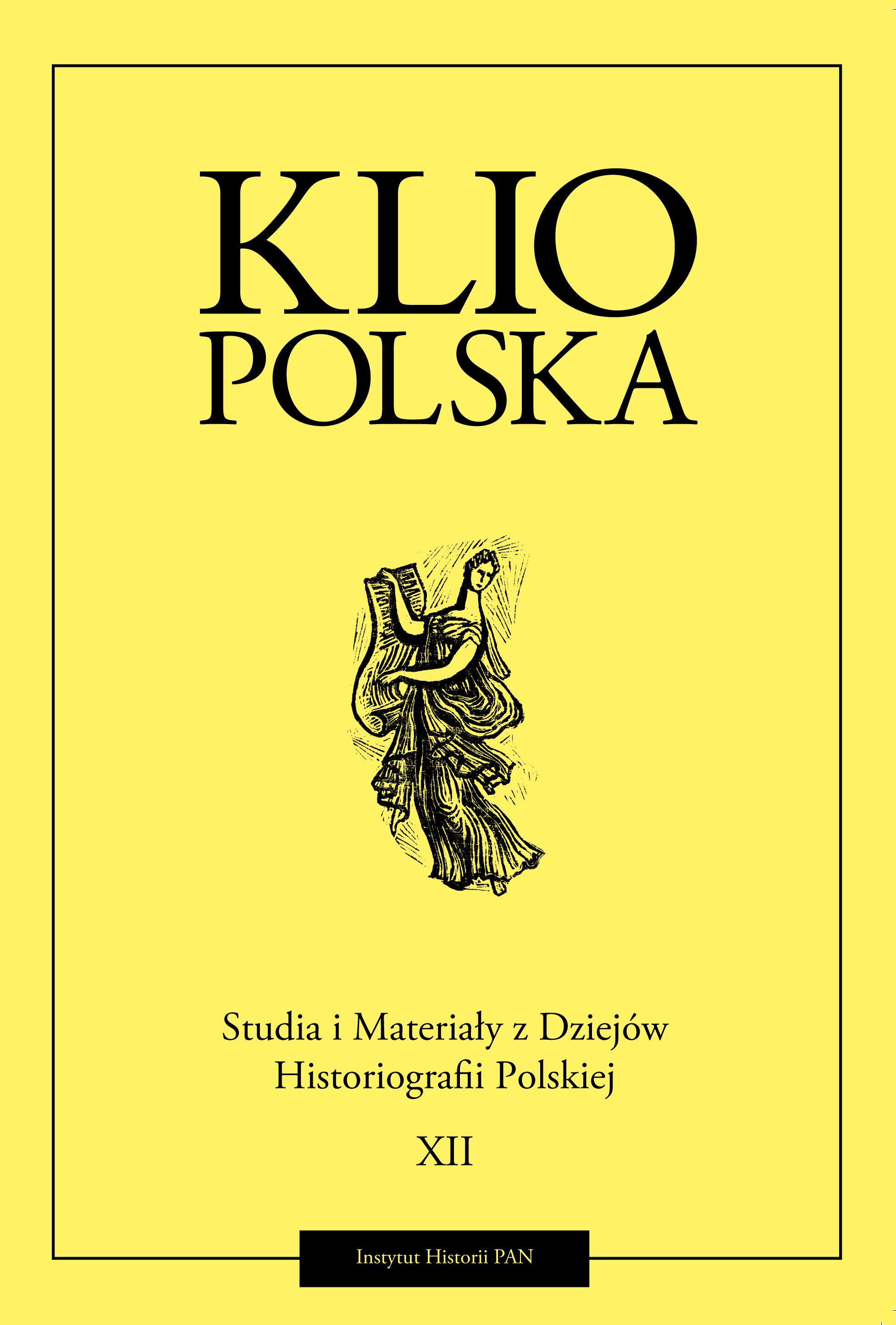 Okładka czasopisma "Klio Polska" Tom XII